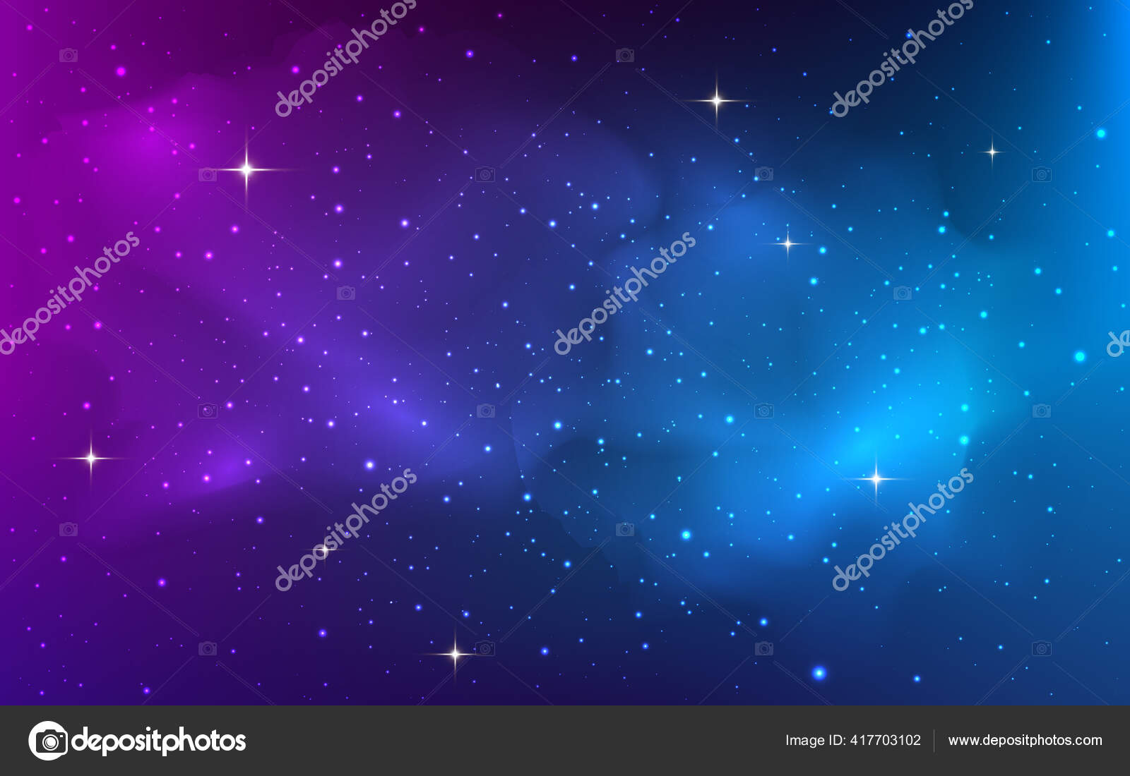 Космический Фон Яркими Сияющими Звездами Красочный Звездный Космос.