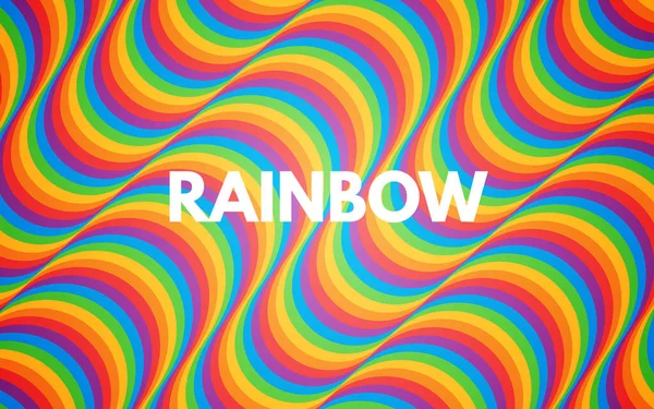 Rainbow Abstrakt Bakgrund Färgglad Konsistens Med Ljusa Vågor Färgade Böjda — Stock vektor