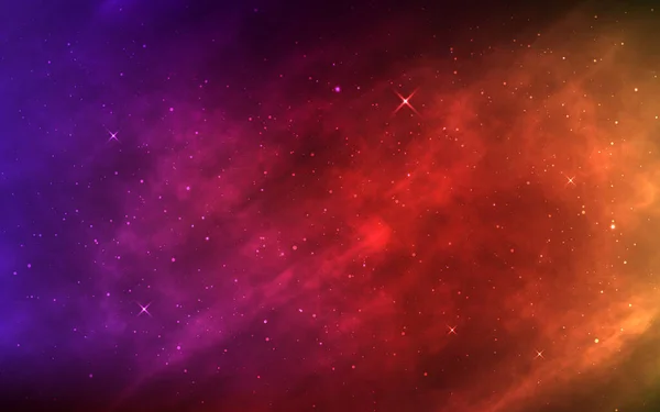 Fondo Espacial Nebulosa Color Realista Estrellas Brillantes Fondo Cósmico Futurista — Vector de stock