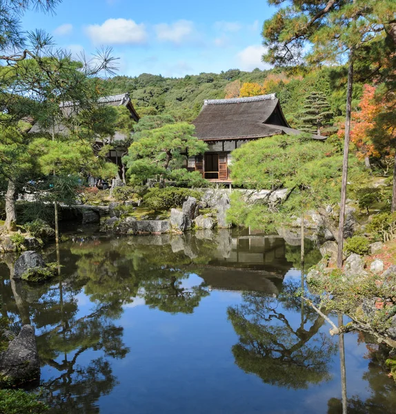 Ginkakuji Tempel Oder Tempel Des Silbernen Pavillons Während Der Herbstfarben — Stockfoto