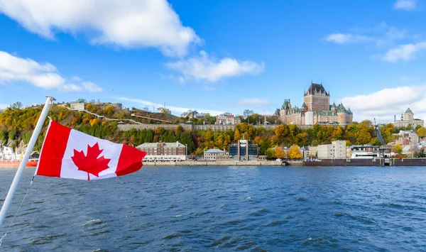 Eski Quebec City Sonbahar sezonu, Quebec, Kanada — Stok fotoğraf