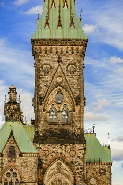 Bloku wschodniego, wzgórza Parlamentu w Ottawie, Kanada — Zdjęcie stockowe