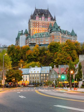 Stunning view of Old Quebec City and Frontenac Castle clipart