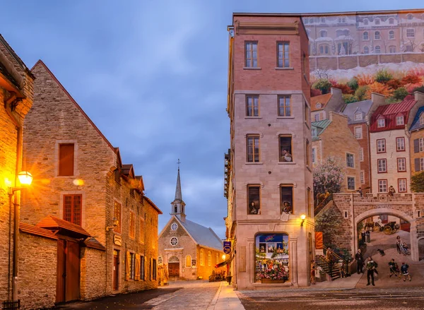 Place Royale i gamla Quebec city, Canada — Stockfoto