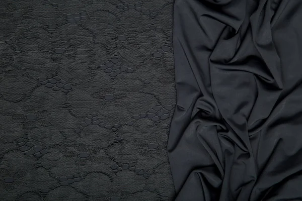 siyah arka plan siyah guipure ve siyah renk yoğun perdelik