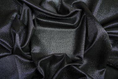 dikdörtgen çerçeve ile payetler kaplı siyah parlak kumaş