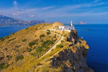 Altea deniz feneri Faro del Albir, Costa Blanca, İspanya