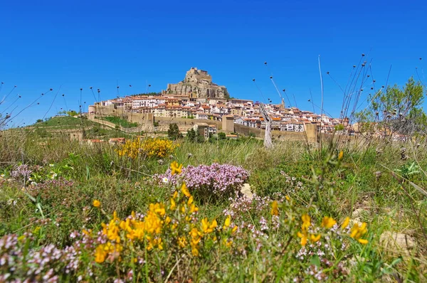 Morella Castellon 在西班牙的老中世纪小镇 — 图库照片