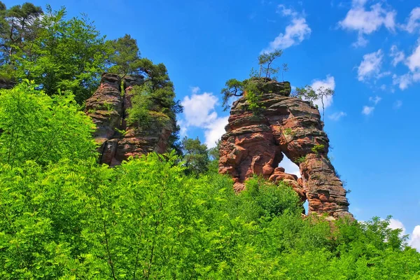 Schillerfelsen Rock Dahn Rockland Germany — Stock Photo, Image
