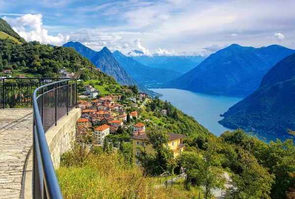 Bre Small Village Lake Lugano Switzerland — Stock Photo, Image
