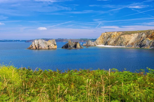 Pobřeží Camaret Sur Mer Bretani Francie — Stock fotografie