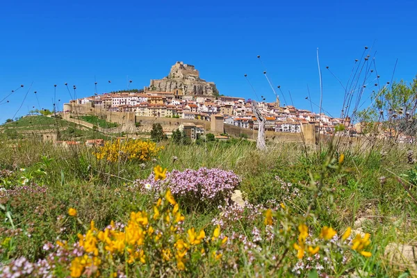 Morella Castellon 在西班牙的老中世纪小镇 — 图库照片