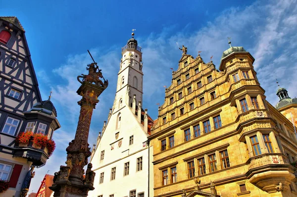 Municipio Rothenburg Torre Bianca — Foto Stock