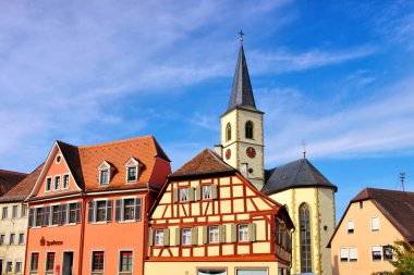 Almanya 'da Aub kasabası, birçok keresteli ev