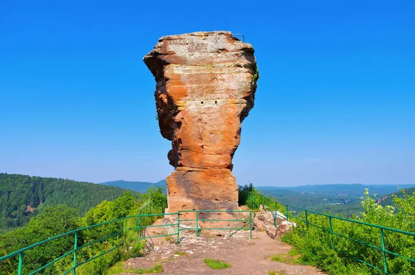 Burgruine Drachenfels Dahn Felsenland Deutschland — Stockfoto