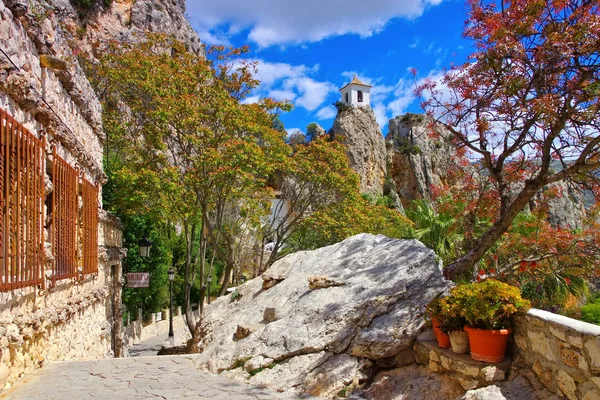 Guadalest Деревня Скальных Горах Коста Бланка Испании — стоковое фото