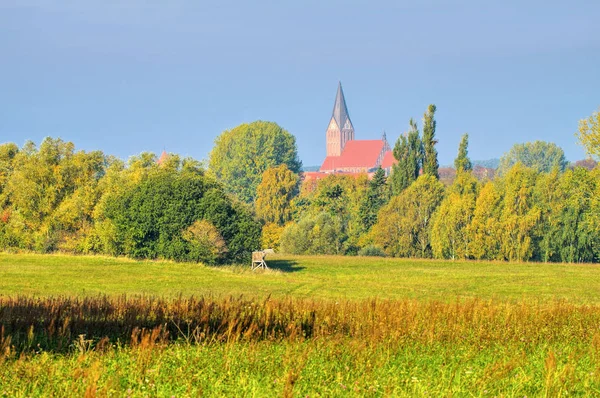 Barth táj és templom, Németország egyik régi városa — Stock Fotó