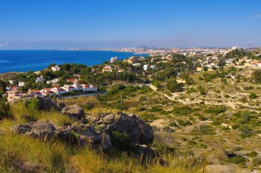 Güney İspanya'da Alicante gelen siluet