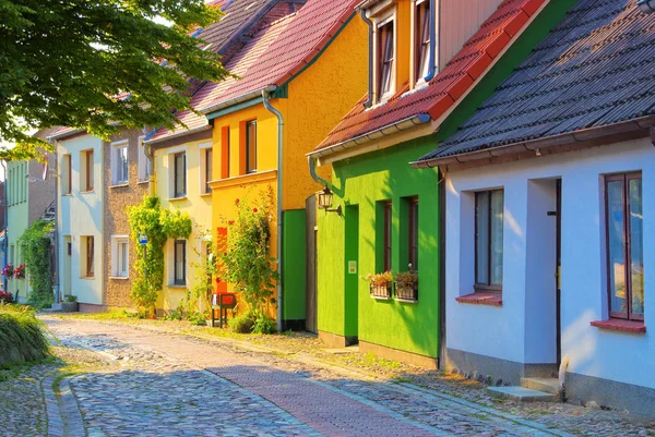 Barth typical old street, an old town on the Bodden — Stock Photo, Image