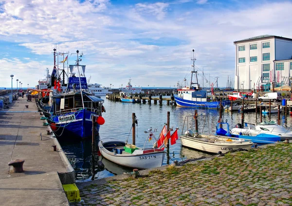 Sassnitz harbour on island Ruegen — Stock Photo, Image