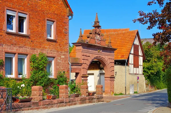 Portão Cidade Velha Tauberbischofsheim Alemanha Nordeste Baden Wuerttemberg — Fotografia de Stock