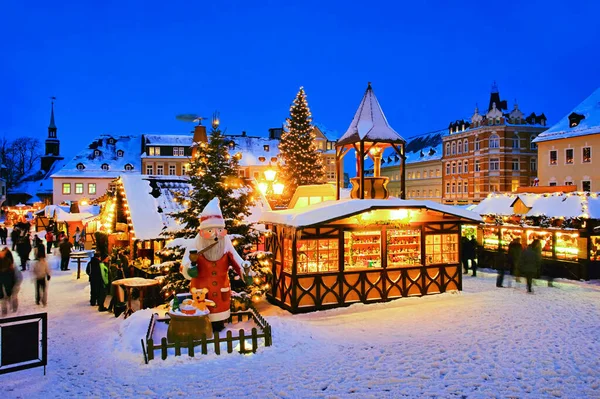 Рождественский Рынок Аннаберга Бухгольца Германии — стоковое фото