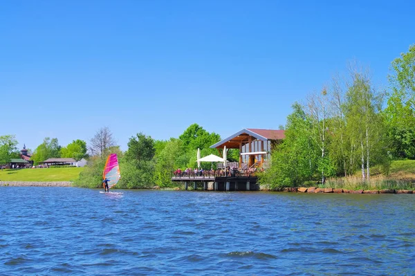 Plage Lac Senftenberg Buchwalde Lusatian Lake District Allemagne — Photo