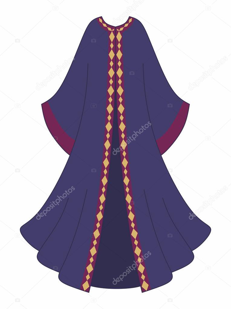 Purple abaya with embroidery, purple eastern long dress 