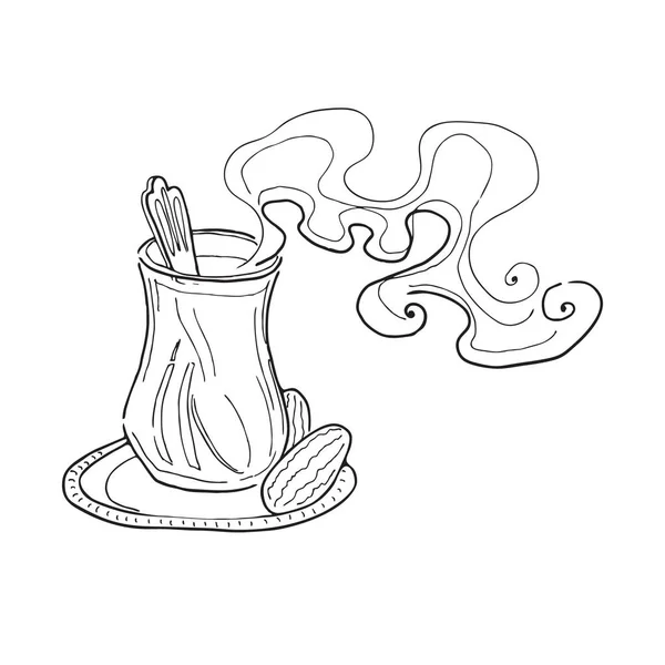 Чашка Чая Фрукты Ифтара — стоковый вектор