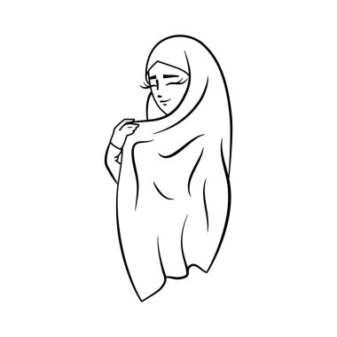 Fularlı kadını. Hijab kadında.