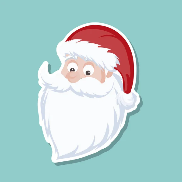 Cartoon Background Santa Claus Face — Stock Vector