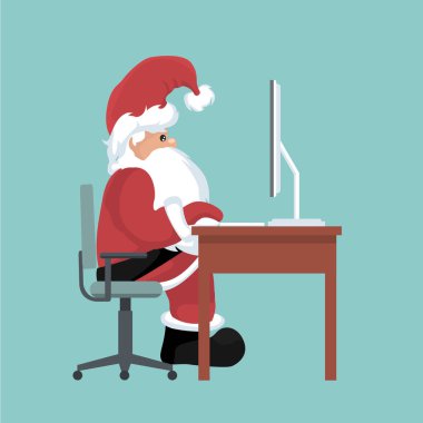 Noel Baba Noel kartı kendi bilgisayarında