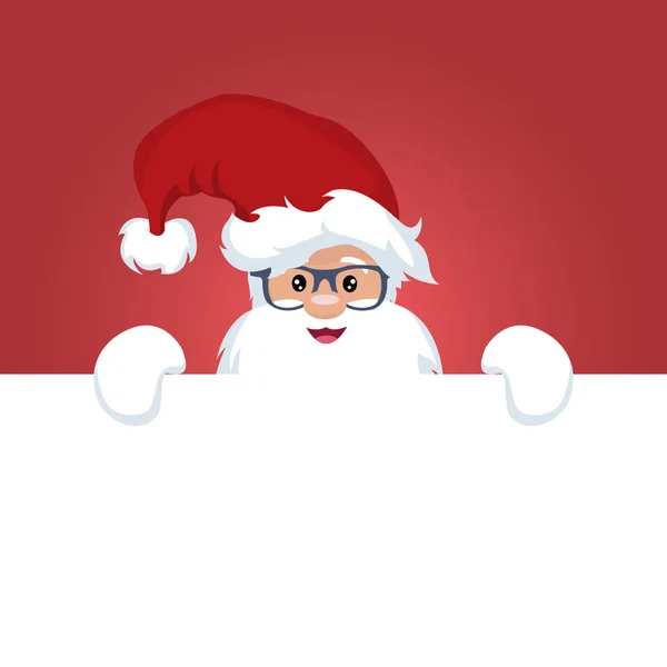 Carte Noël Père Noël Avec Signe — Image vectorielle