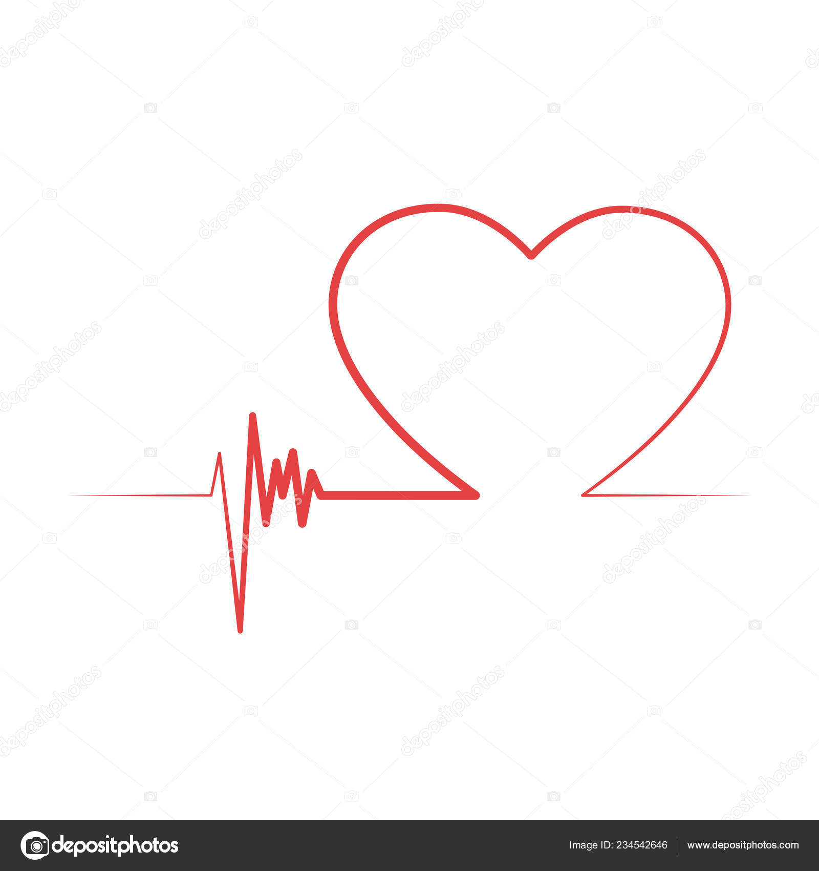 Heart Shaped Valentines Life Line Vector Image By C Ipajoel Vector Stock 234542646