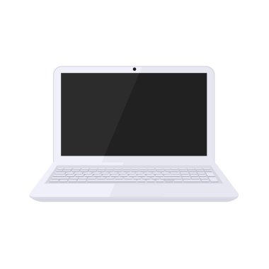 Modern laptop tasarım siyah ve beyaz renkte