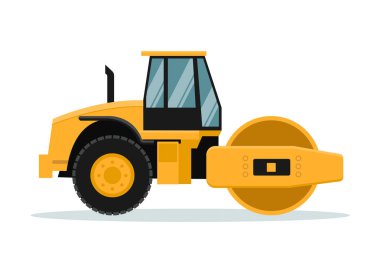 Düz rulo vektör tasarımı. Ağır makine