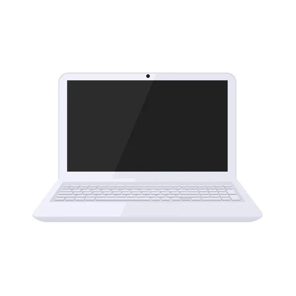 Design Laptop Moderno Cor Preto Branco — Vetor de Stock