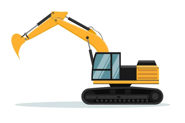 Progettazione Vettoriale Escavatore Caterpillar Macchine Pesanti — Vettoriale Stock