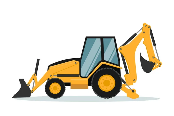 Vector Ontwerp Van Backhoe Zware Machines — Stockvector