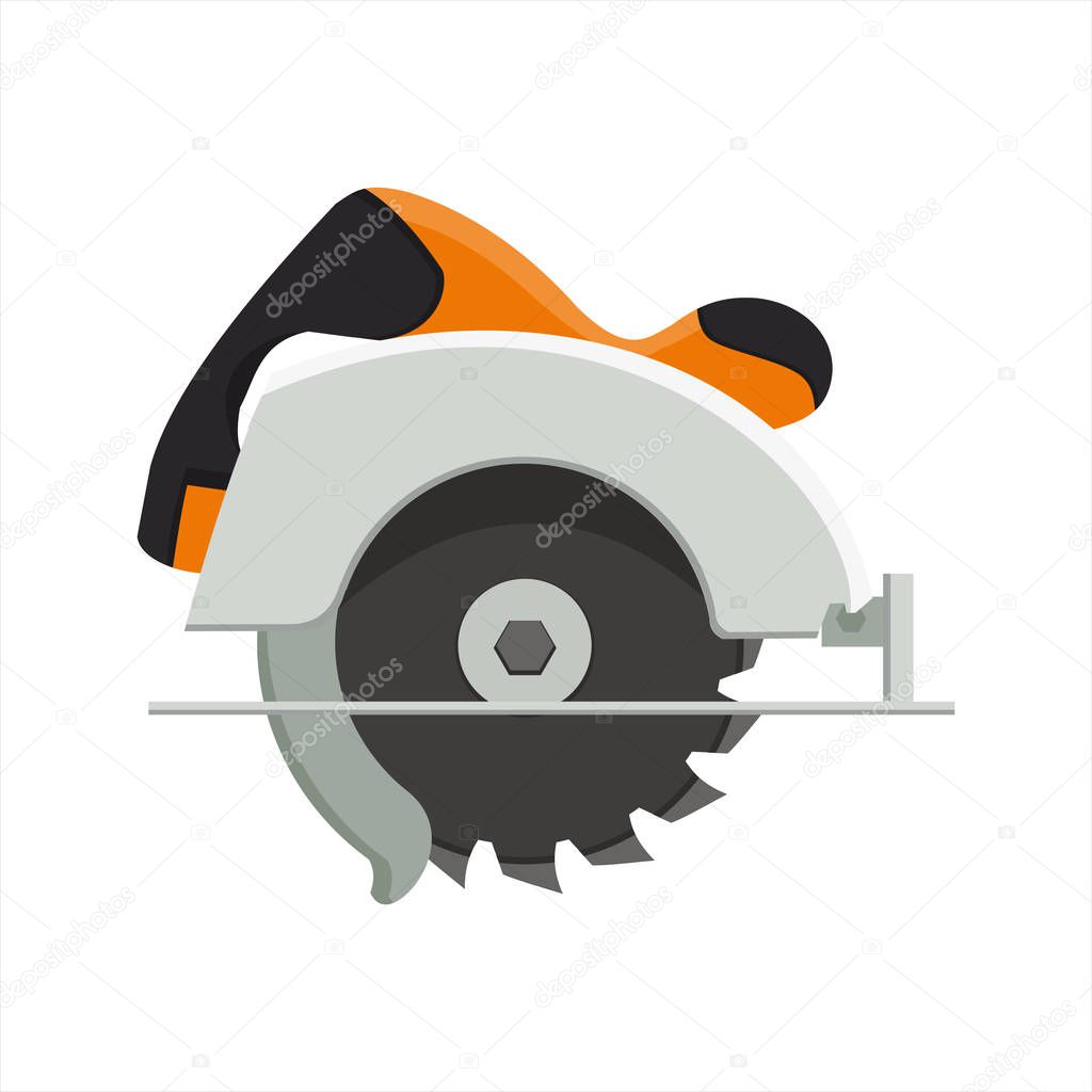 Vector design of manual circular saw