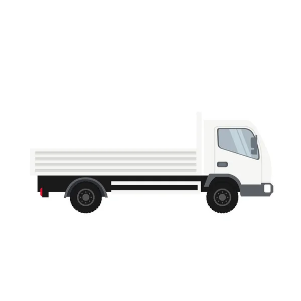 Lastkraftwagen Weißer Farbe Schwerlastverkehr — Stockvektor