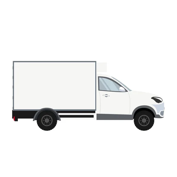 Progettazione Camion Con Camera Refrigerazione Consegna — Vettoriale Stock