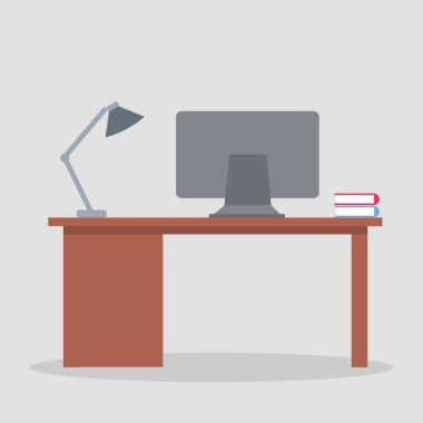 Çalışma dizüstü bilgisayar ile modern masaüstü tasarımı