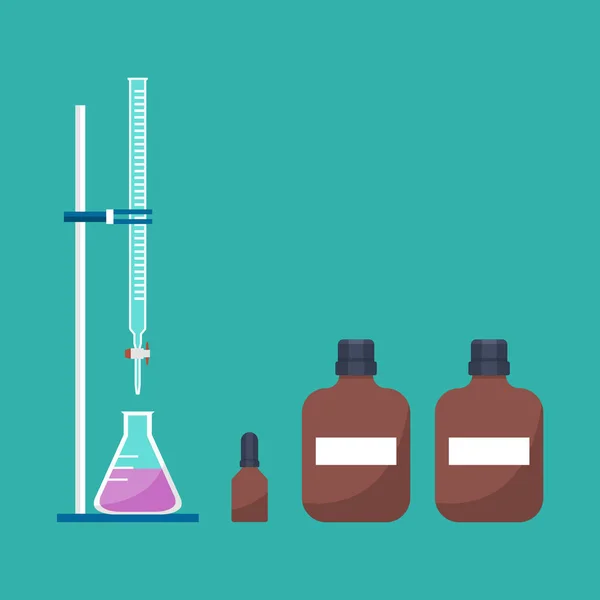 Equipamento Titulação Base Ácidos Vetor Laboratório Química —  Vetores de Stock