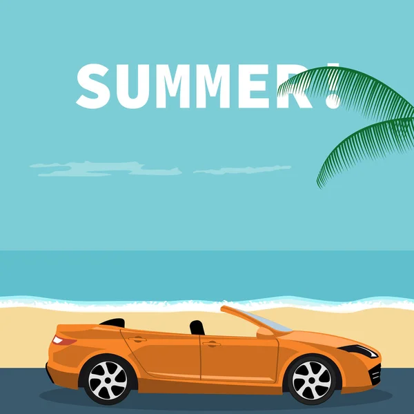 Parking Vacances Plage — Image vectorielle