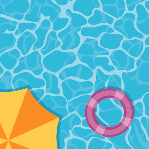 Letní Plakát Průhledným Bazénem — Stockový vektor