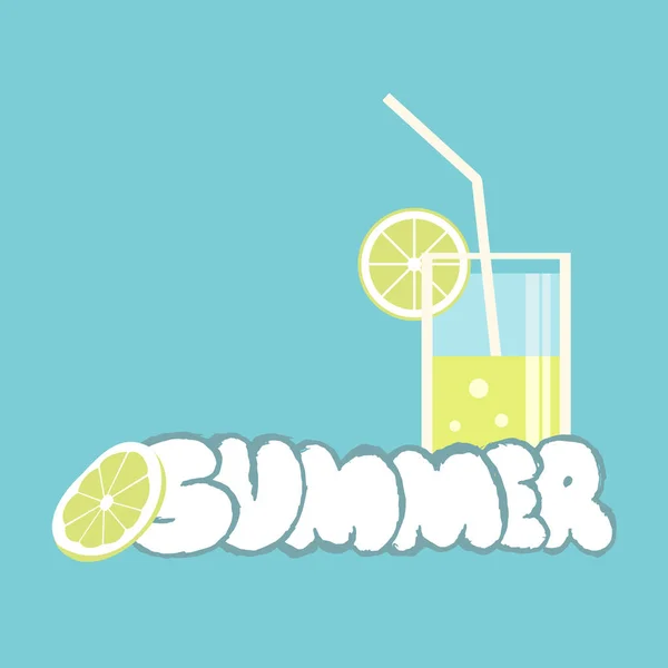 夏のエキゾチックなジュースカードの美しいデザイン — ストックベクタ
