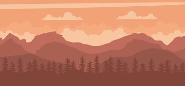 Dağlarda gün batımı manzara arka plan