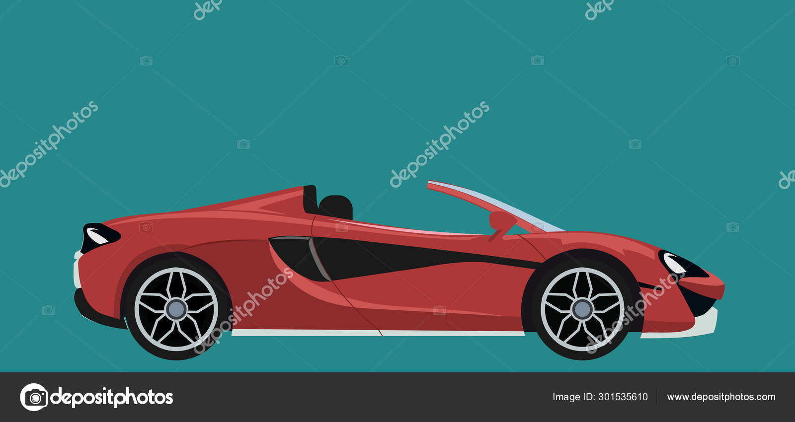 Roter Luxus Modernes Sportcabrio Auto Hintergrund Vektorgrafik Lizenzfreie Grafiken C Ipajoel Depositphotos