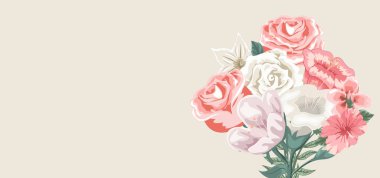 Çiçek Buketi Tasarım Arka Plan